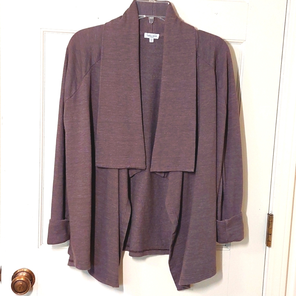 Splendid Heathered Brown Sweatshirt Shrug, Size XS